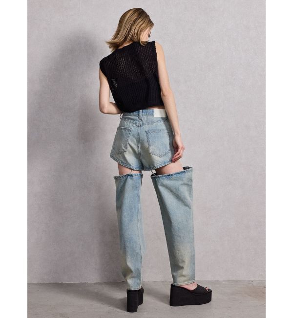 GYDA「ハイウエスト2WAY Symmetry GYDA INNER CONNECTデニムパンツ」|デニム|