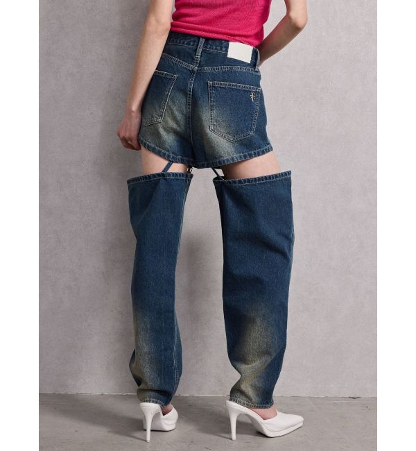 GYDA「ハイウエスト2WAY Symmetry GYDA INNER CONNECTデニムパンツ」|デニム|