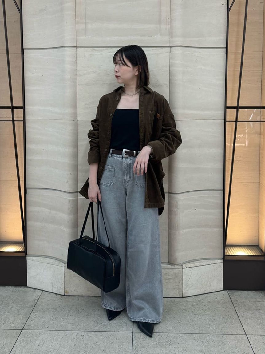 Mila Owen「パッチポケットデザインバギーデニムパンツ」|デニム|