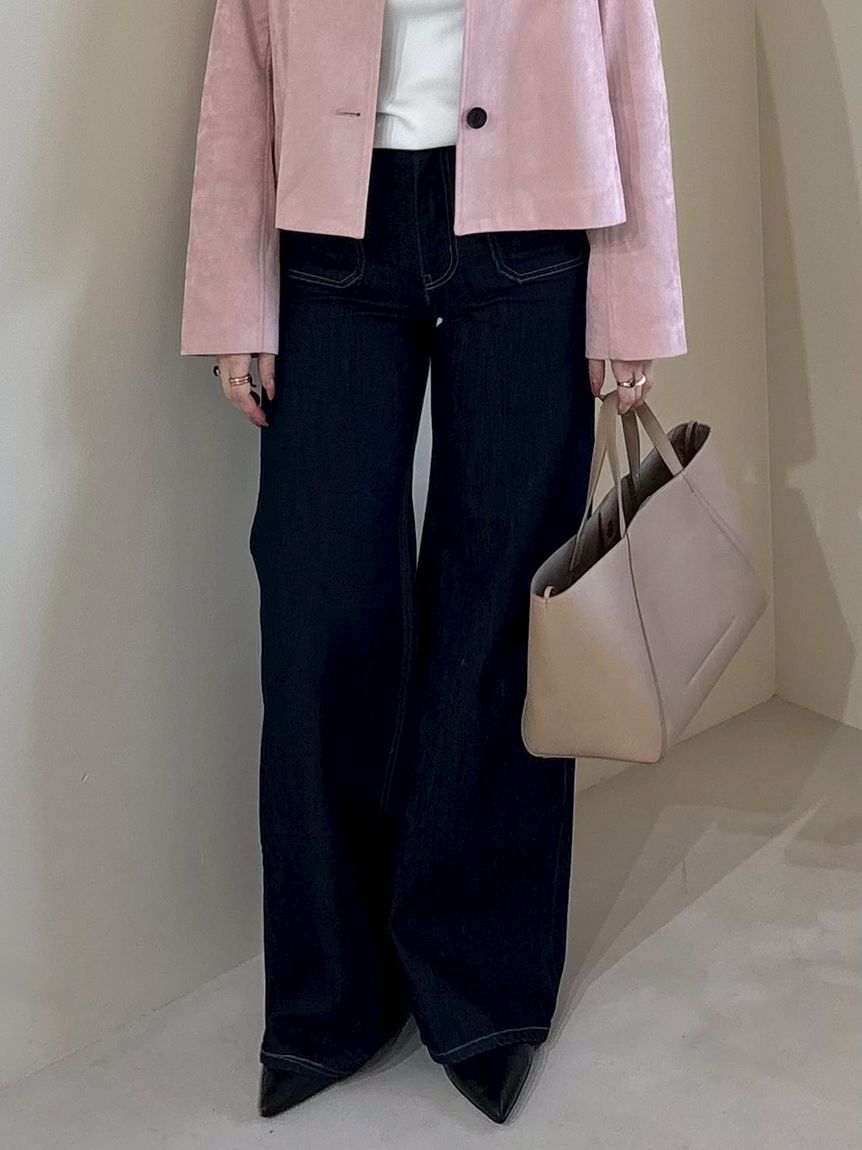 Mila Owen「パッチポケットデザインバギーデニムパンツ」|デニム|IND