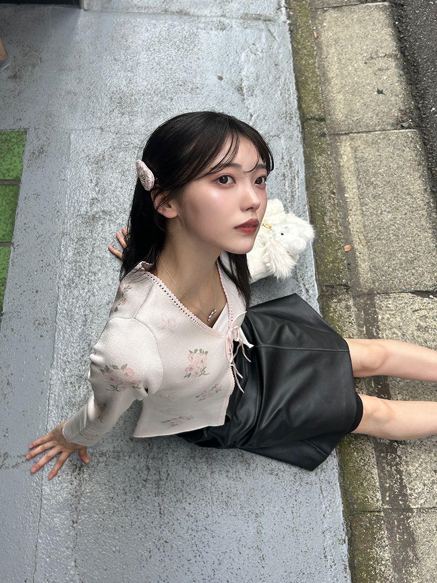 FURFUR「レザーライクミディスカート」|スカート|