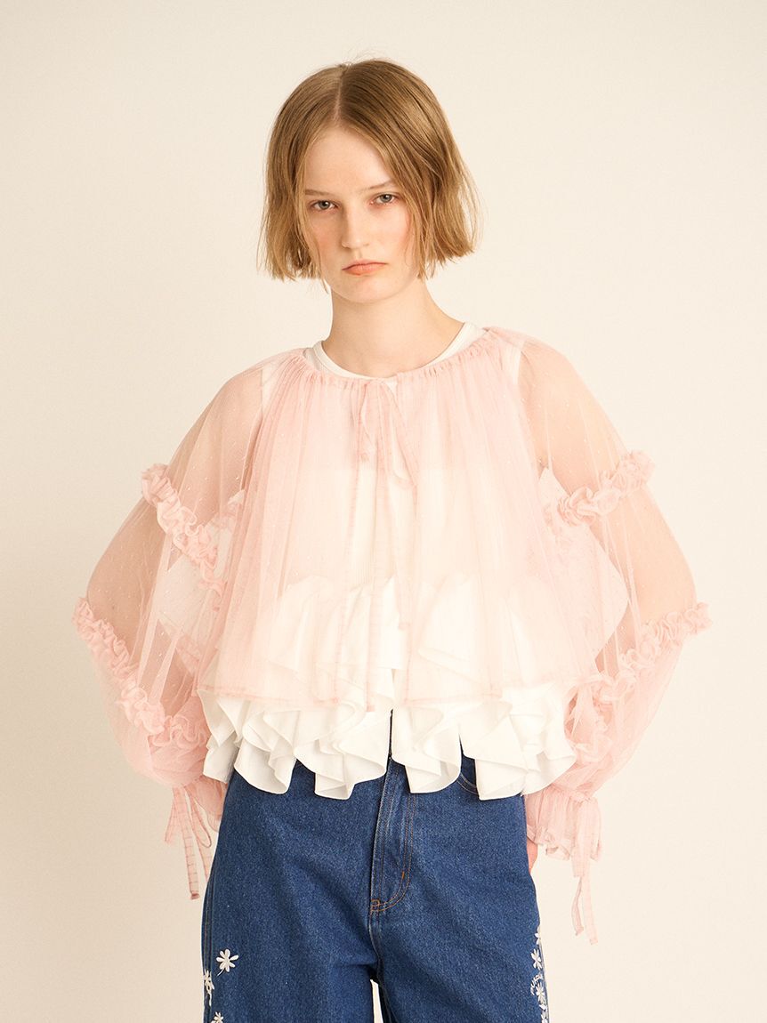 FURFUR「チュールフリルボレロ」|カーディガン|