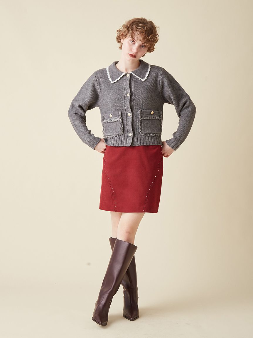 FURFUR「スタッズデザインミニスカート」|スカート|