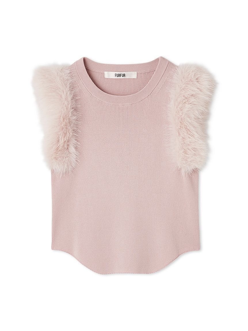 FURFUR「【限定カラー】エコファースリーブニットトップス」|ニット・セーター|
