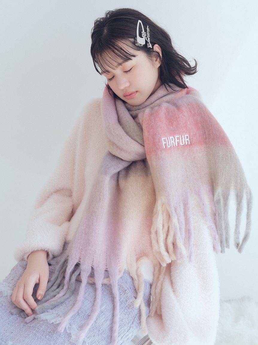 FURFUR「マルチビジューボタンフェザーカーディガン」|カーディガン|