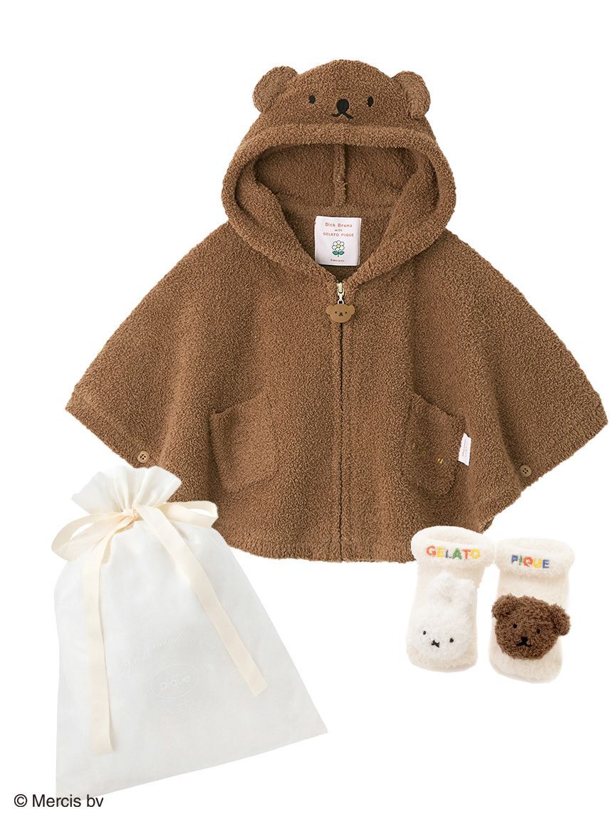 GELATO PIQUE KIDS & BABY「【ラッピング済み】【Dick Bruna】【BABY】ベビモコポンチョ＆ソックスセット」|その他ベビー用品|BRW