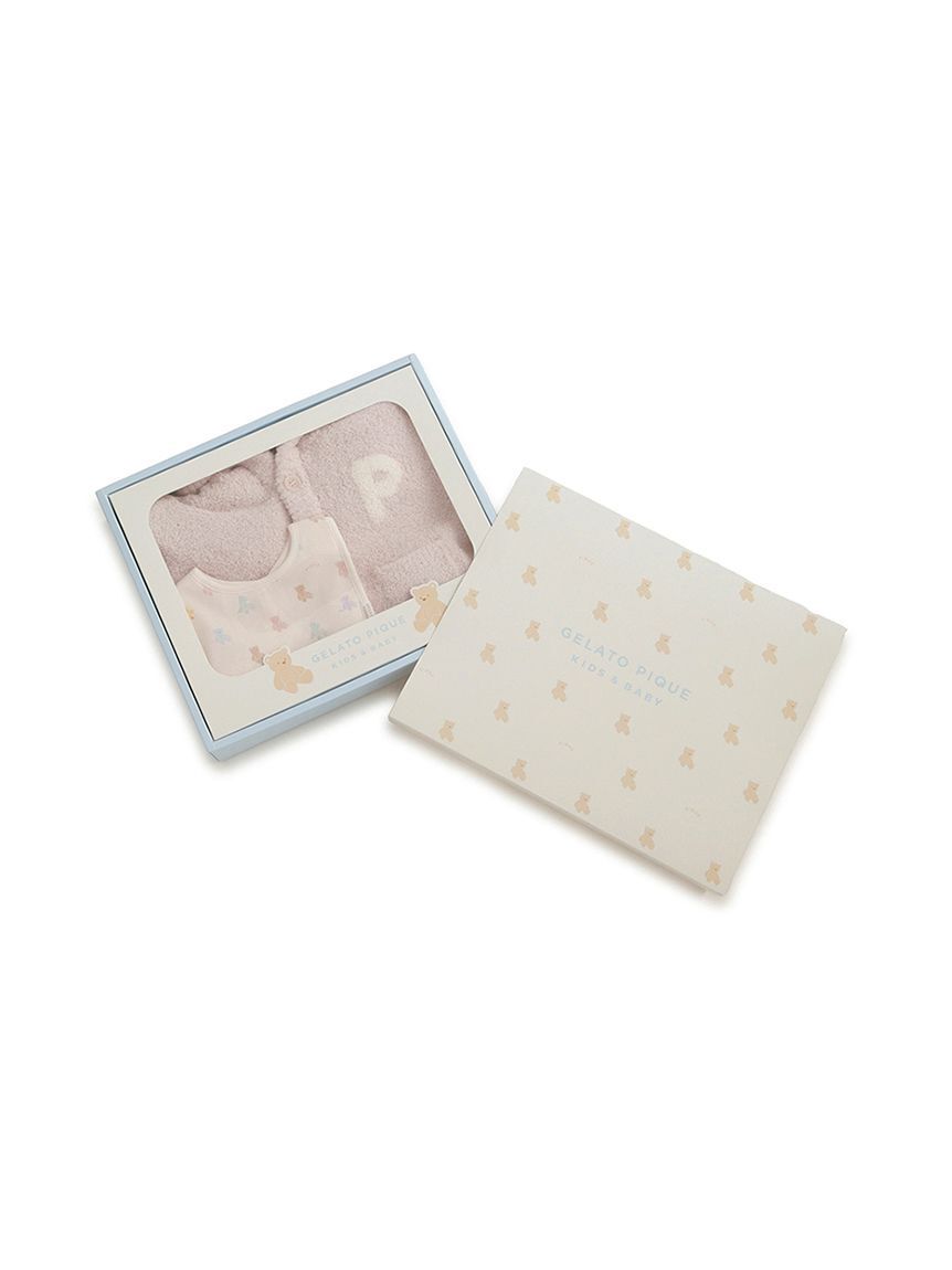GELATO PIQUE KIDS & BABY「【ラッピング済み】【BABY】ベアポンチョ&スタイ2点セット ギフトBOX」|その他ベビー用品|