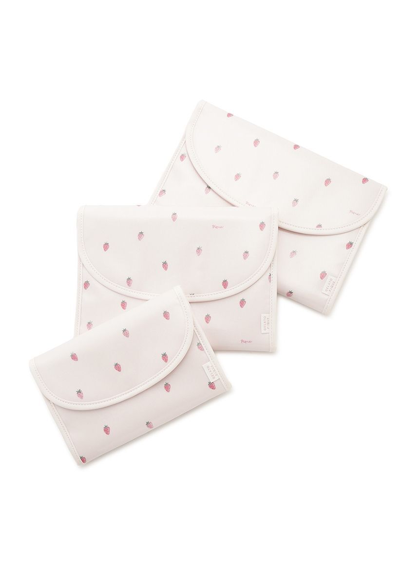 gelato pique「ストロベリー柄母子手帳ケースL」|マタニティ・ママグッズ|