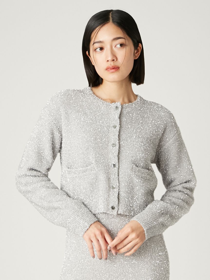 FRAY I.D「スパークルフェザーカーディガン」|カーディガン|