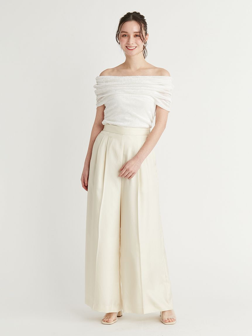 CELFORD「オフショルチュールベロアトップス」|Tシャツ・カットソー|