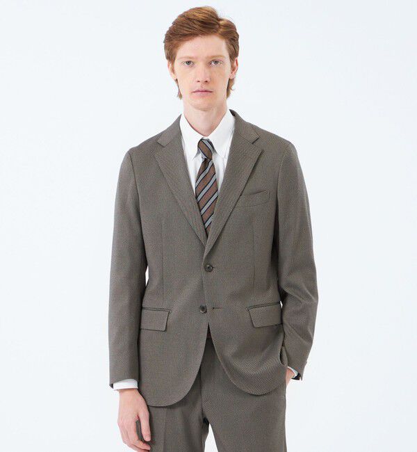 MACKINTOSH PHILOSOPHY「トロッター ジャケット#051 ストレッチドビー/千鳥」|テーラードジャケット|ダークベージュ