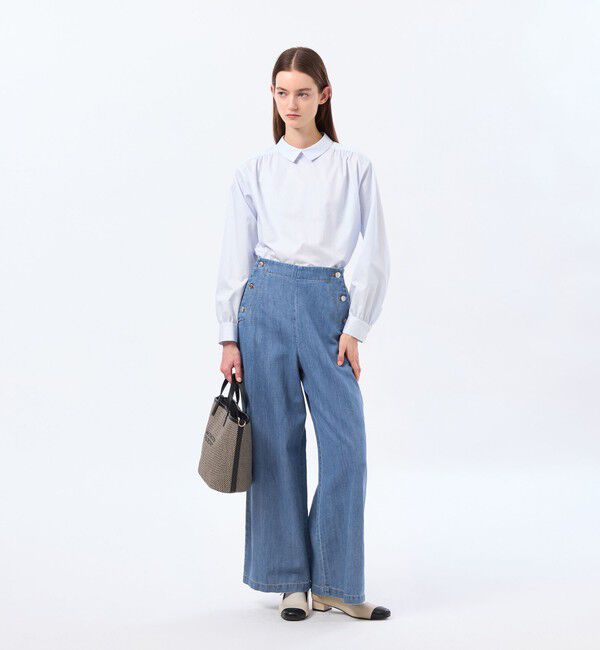 MACKINTOSH PHILOSOPHY「【LEE4月号/蛯原友里さん着用】コットンリネンデニムマリンパンツ」|デニム|