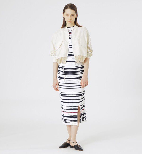  「ボーダーニットアップタイトスカート」|スカート|