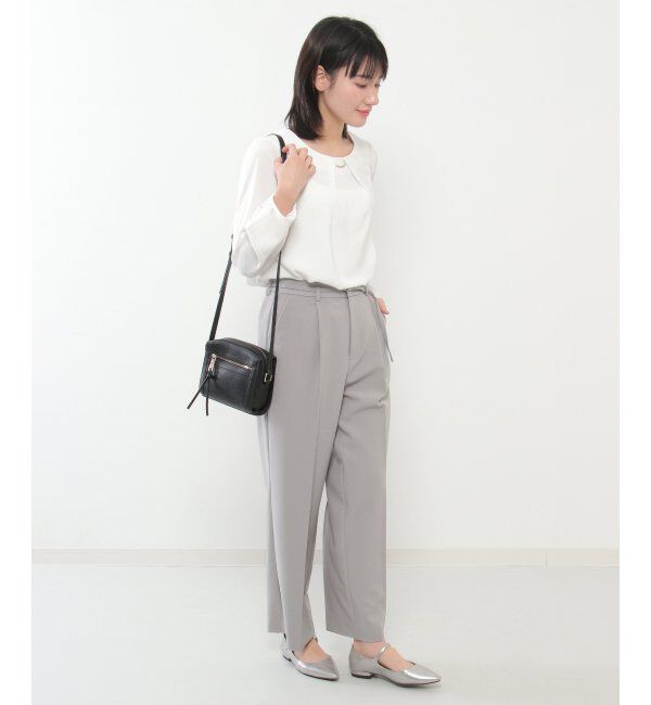 IKKA LOUNGE「リネンライクセミワイドパンツ」|その他|