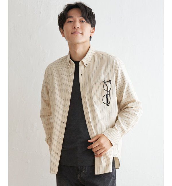 ikka「【吸水速乾】イージーケアオックスボタンダウンシャツ」|シャツ・ブラウス|