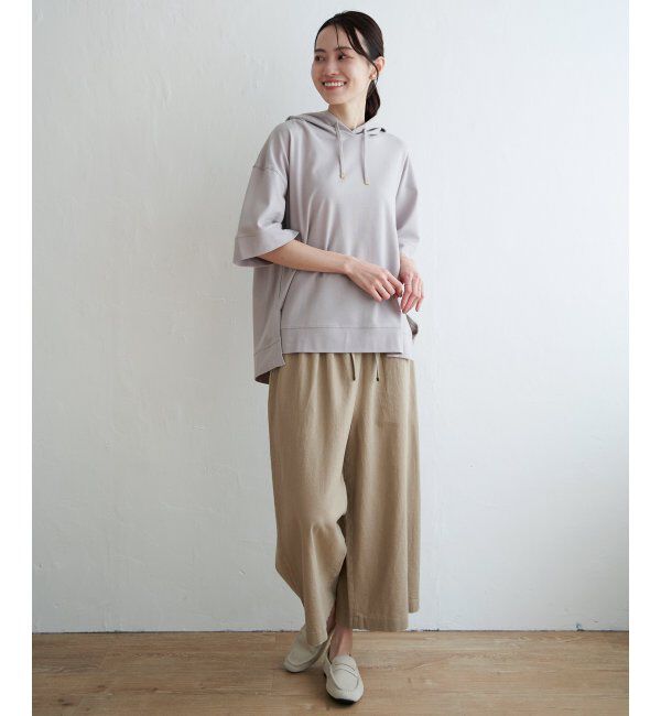 ikka「コットンUSA鹿の子パーカー」|パーカー|