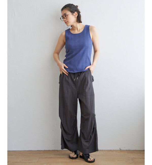 Lbc with Life「コットンUSAランダムテレコタンクトップ」|キャミソール|