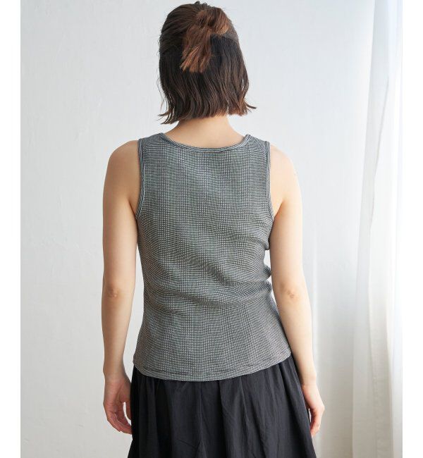 Lbc with Life「コットンUSAランダムテレコタンクトップ」|キャミソール|