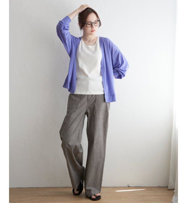 Lbc with Life「コットンUSA針抜きタンクトップ」|キャミソール|