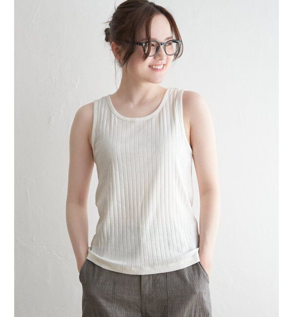 Lbc with Life「コットンUSA針抜きタンクトップ」|キャミソール|