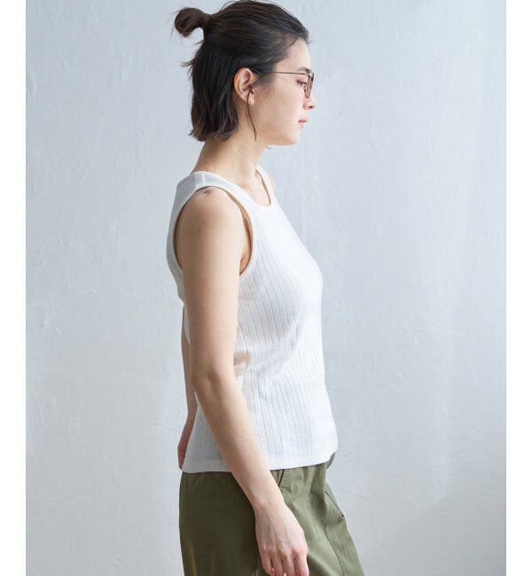 Lbc with Life「コットンUSA針抜きタンクトップ」|キャミソール|