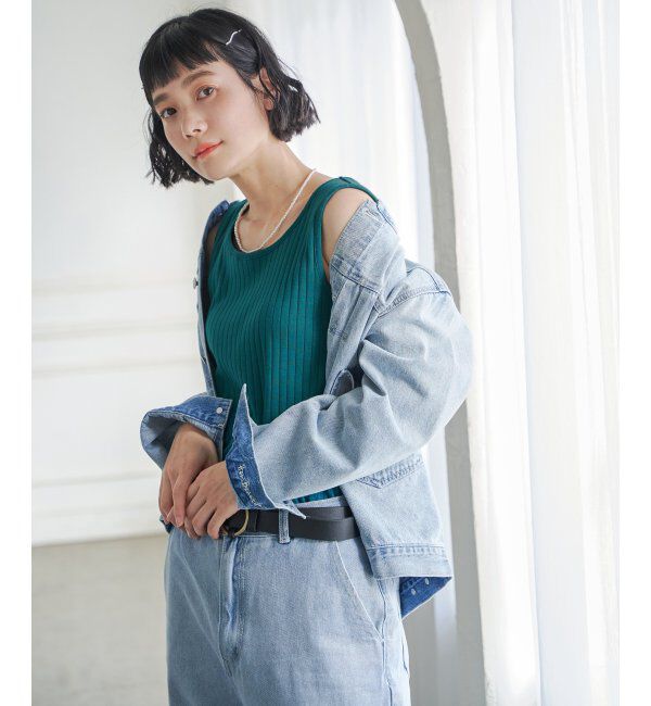 Lbc with Life「コットンUSA針抜きタンクトップ 25」|キャミソール|