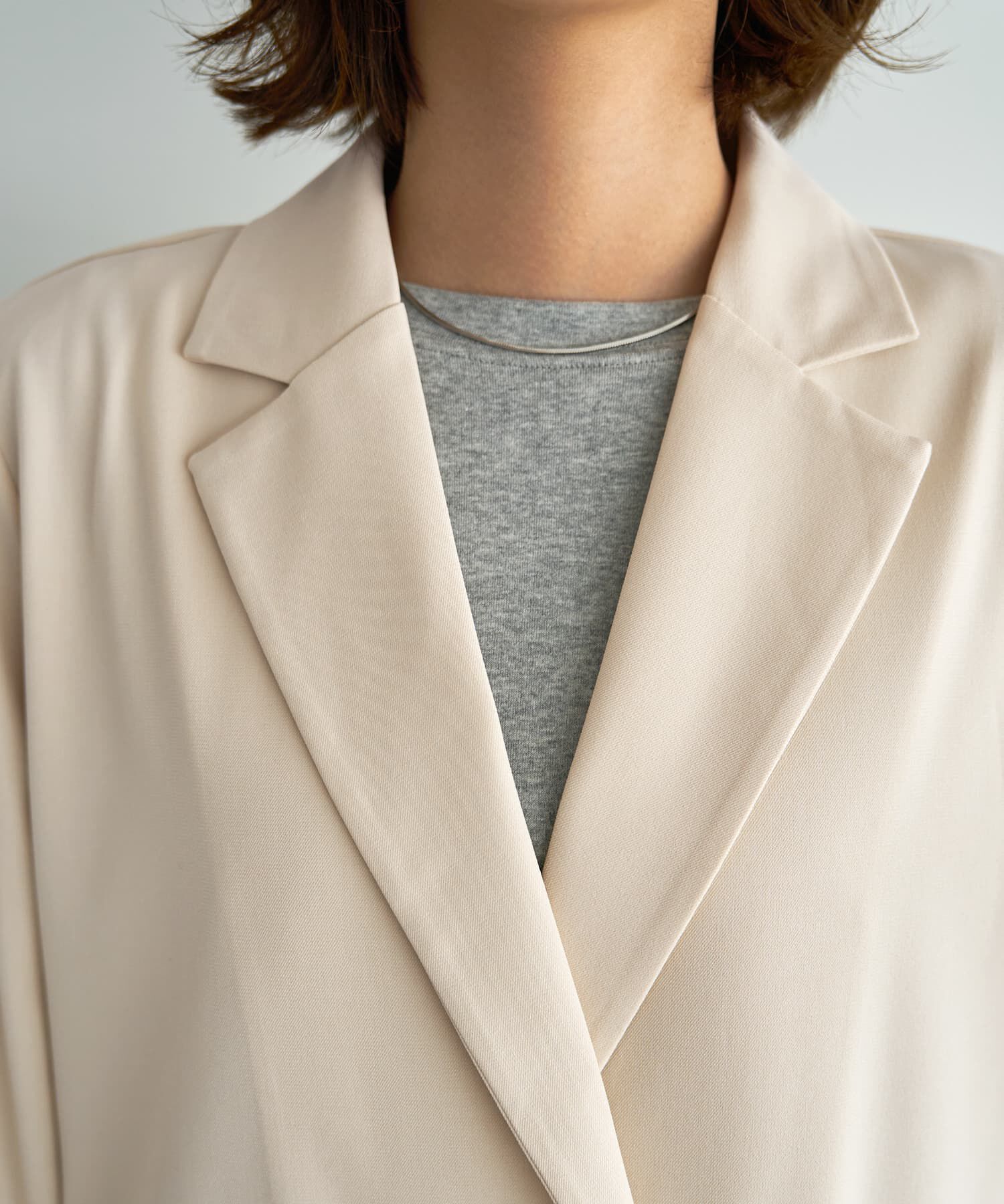 STYLE DELI「ブラウス生地の背面タックしなやかジャケット」|テーラードジャケット|