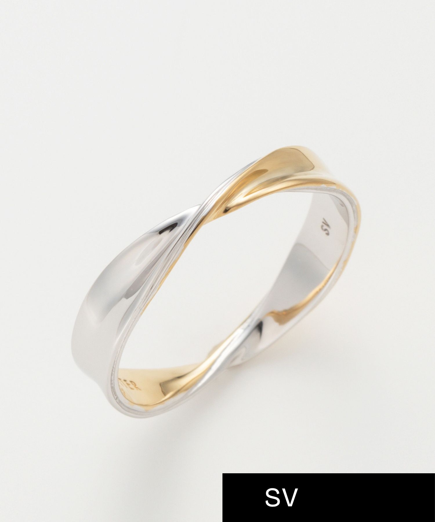 JUPITER「【SV925】リボンクロスリング/ペア/コンビカラー」|リング|ゴールド