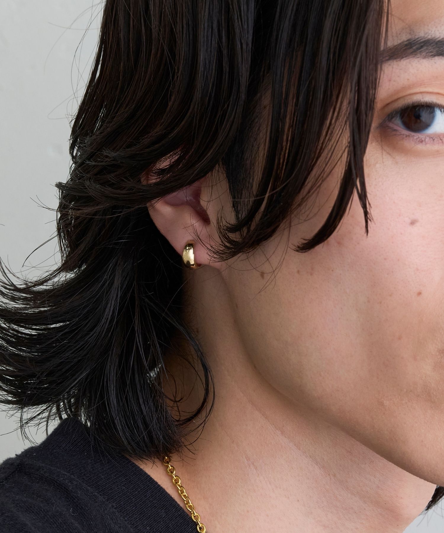 JUPITER「【K10】プランプフープピアス/ユニセックス/ゴールド」|ピアス|