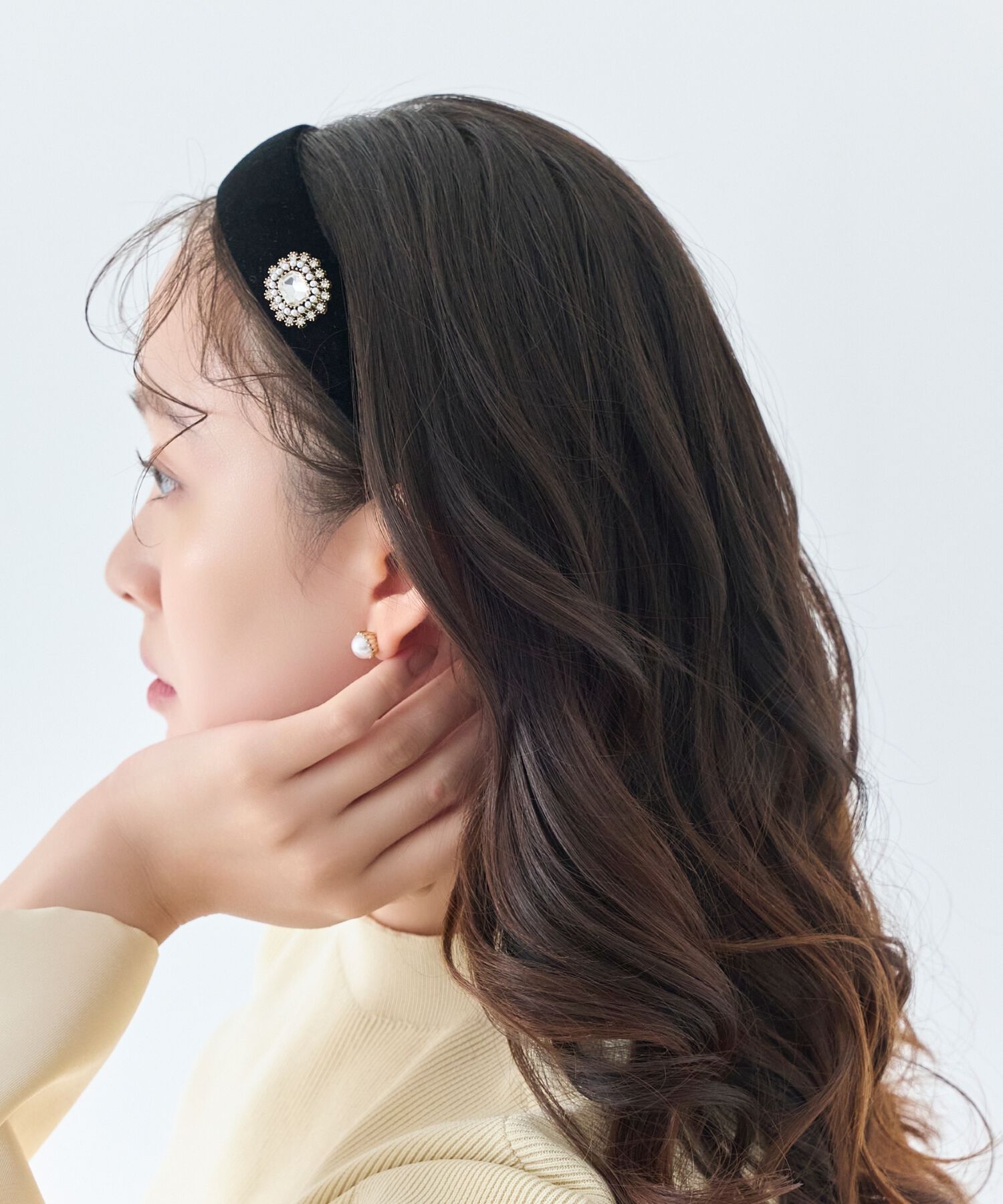  「トゥウィンクルフレームパールピアス　ゴールド/一粒」|ピアス|