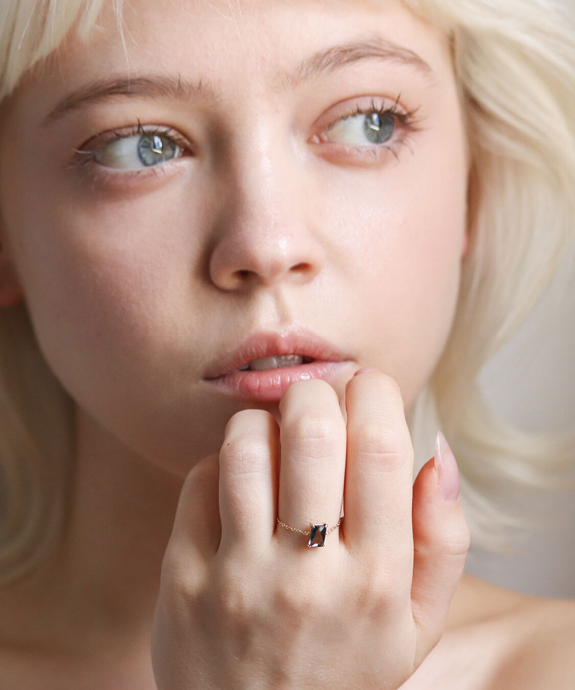  「ロンドンブルートパーズ チェーンリング | K10YG 〈Web限定〉」|リング|