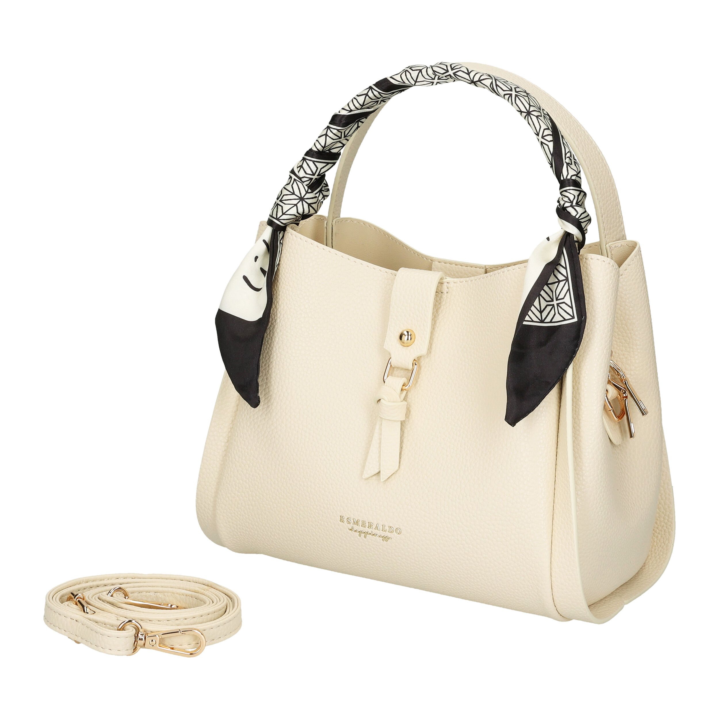  「２ＷＡＹトート／ＥＳＭＥＲＡＬＤＯ　ｈａｐｐｉｎｅｓｓ」|ショルダー・メッセンジャー|アイボリー