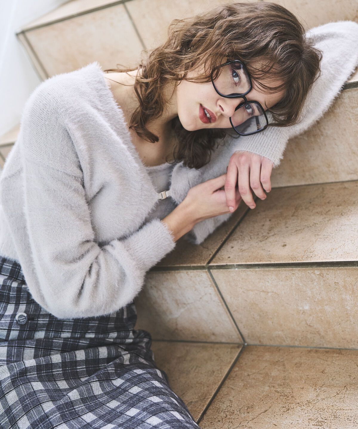 アンドクチュール「シャギーボレロアンサンブルニット」|カーディガン|