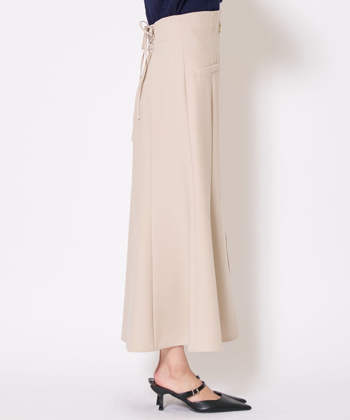 アンドクチュール「フロントZIPマーメイドスカート」|フレア|