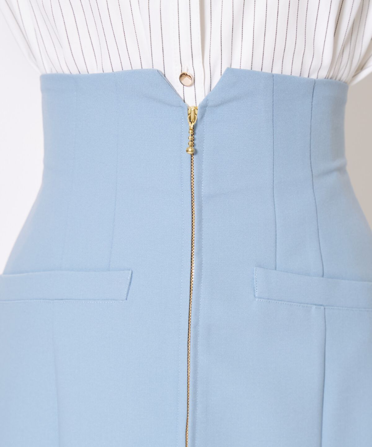 アンドクチュール「フロントZIPマーメイドスカート」|フレア|