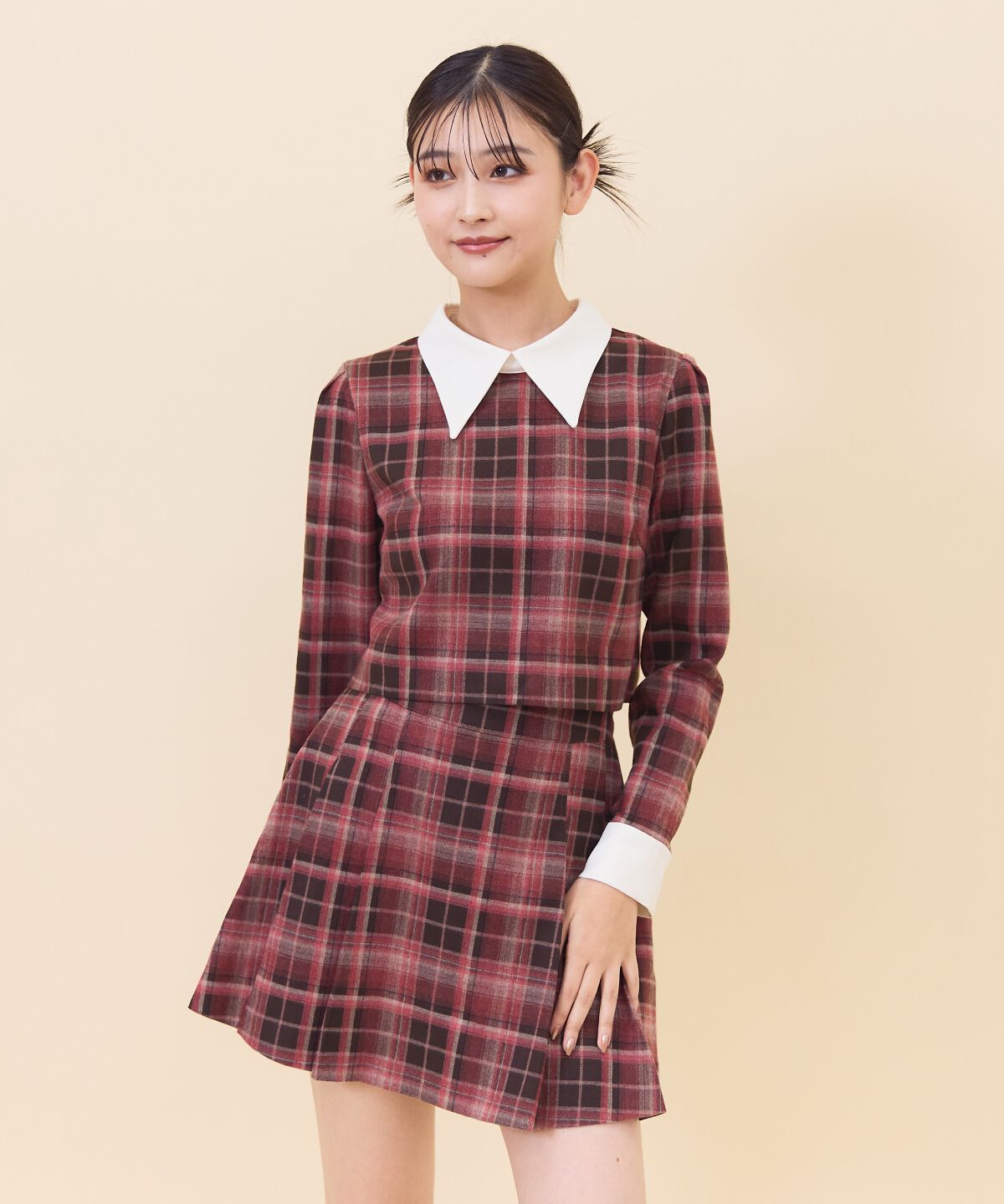 REDYAZEL「チェックプリーツスカショーパン」|キュロット|