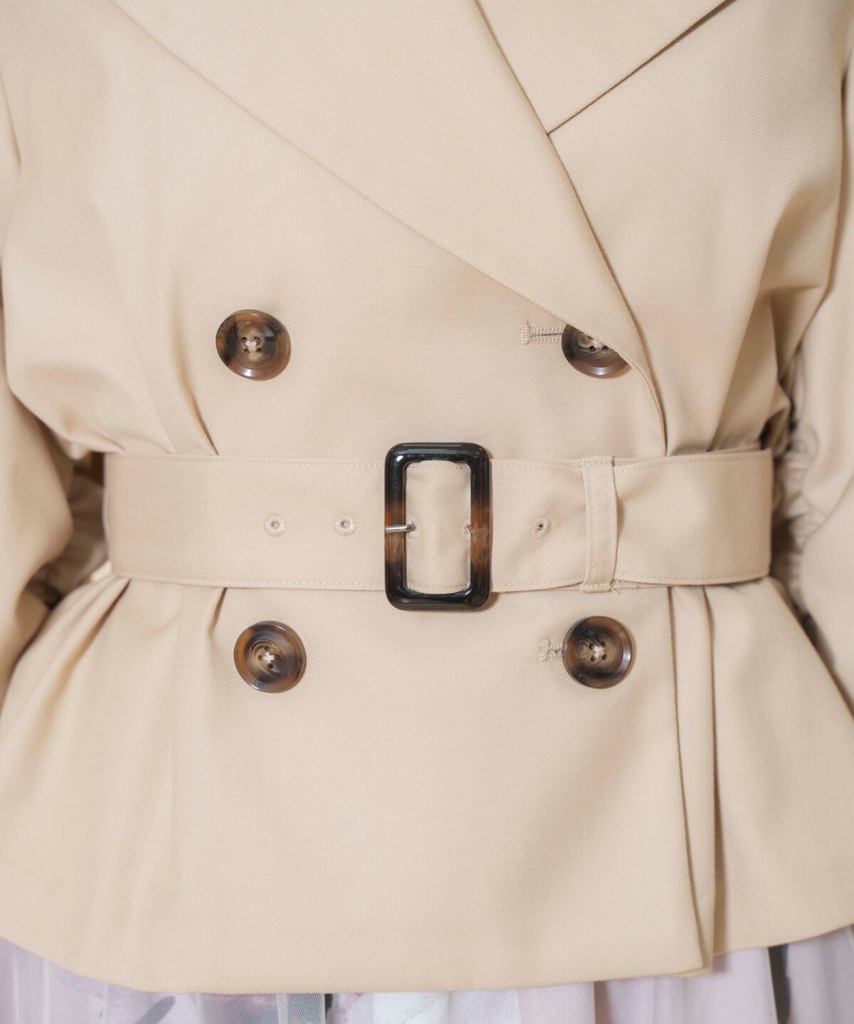 WILLSELECTION「ギャザー袖ショートトレンチ」|トレンチコート|