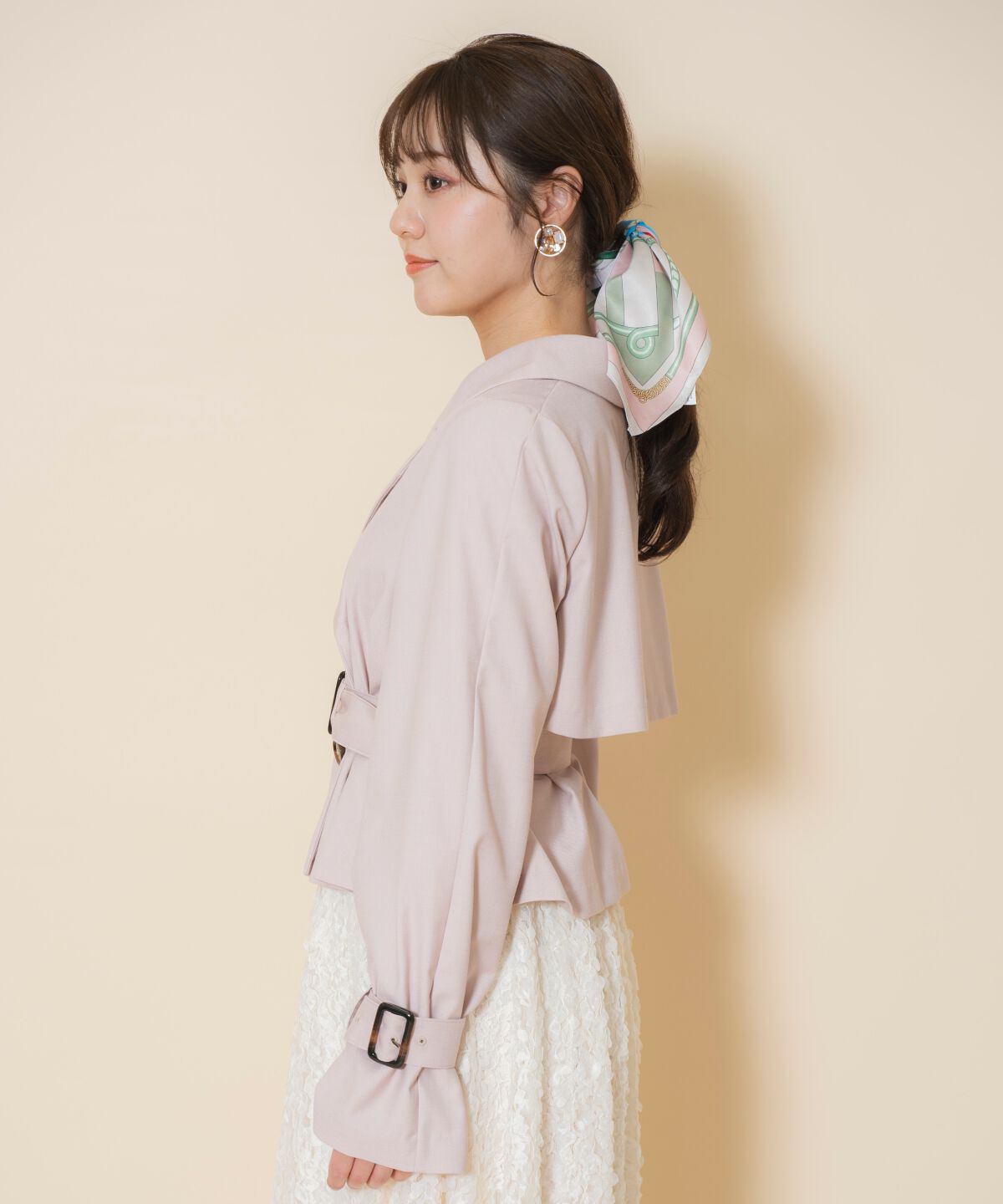 WILLSELECTION「ギャザー袖ショートトレンチ」|トレンチコート|