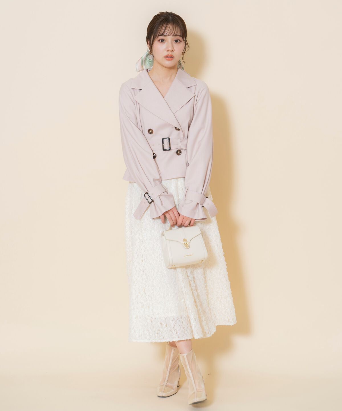 WILLSELECTION「ギャザー袖ショートトレンチ」|トレンチコート|