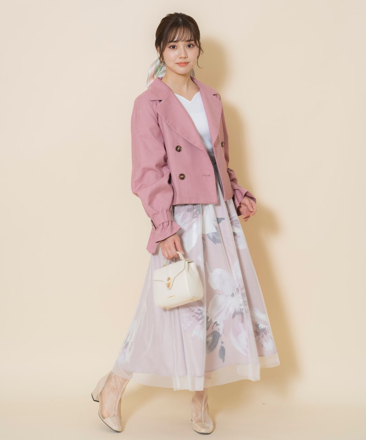 WILLSELECTION「ギャザー袖ショートトレンチ」|トレンチコート|