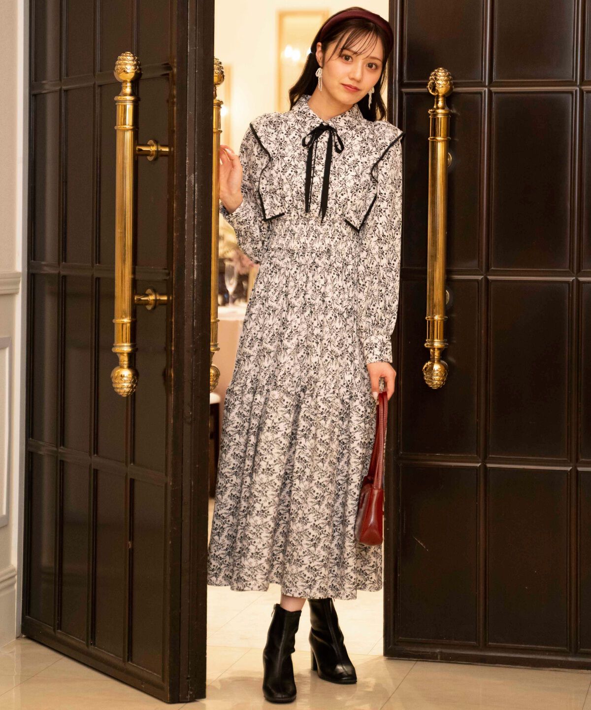 WILLSELECTION「ティアード切り替えパイピングフリルワンピース」|ワンピース|