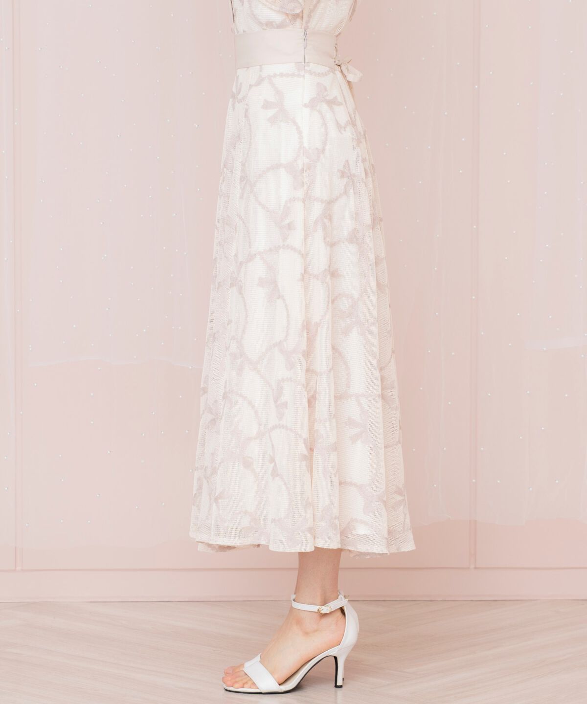 WILLSELECTION「リボンレーススカート」|フレア|