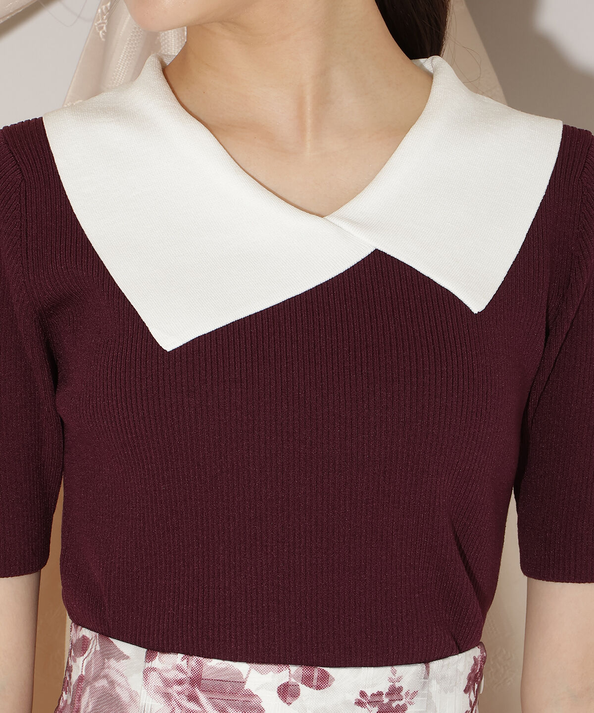 WILLSELECTION「アシメカラーリブニット」|ニット・セーター|