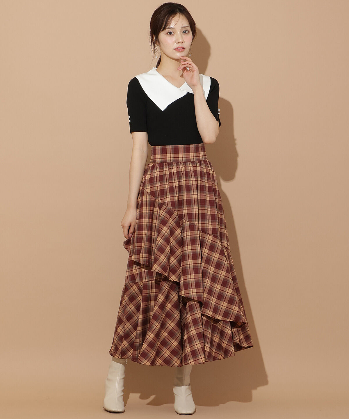 WILLSELECTION「アシメカラーリブニット」|ニット・セーター|