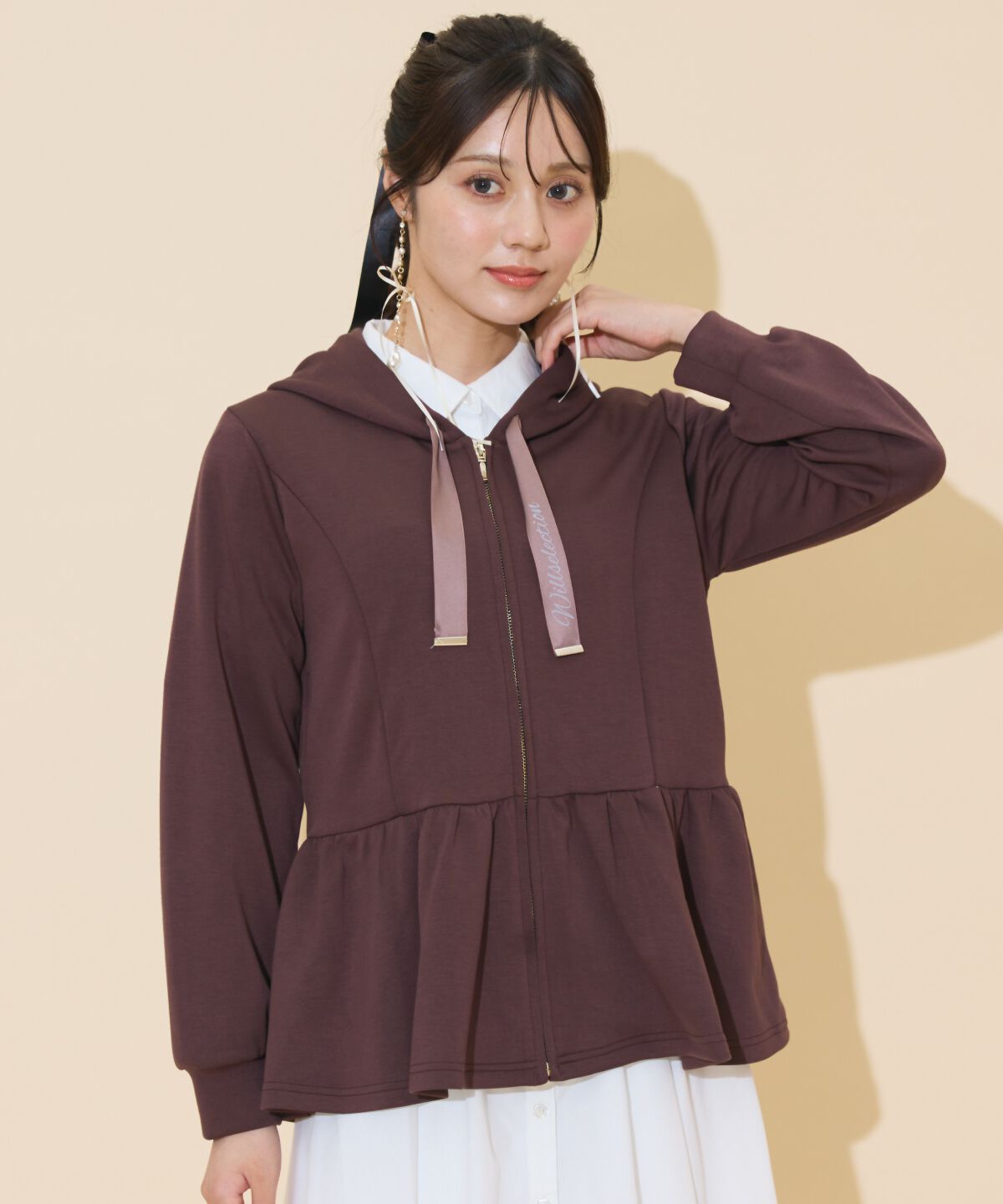 WILLSELECTION「ペプラムパーカー」|パーカー|