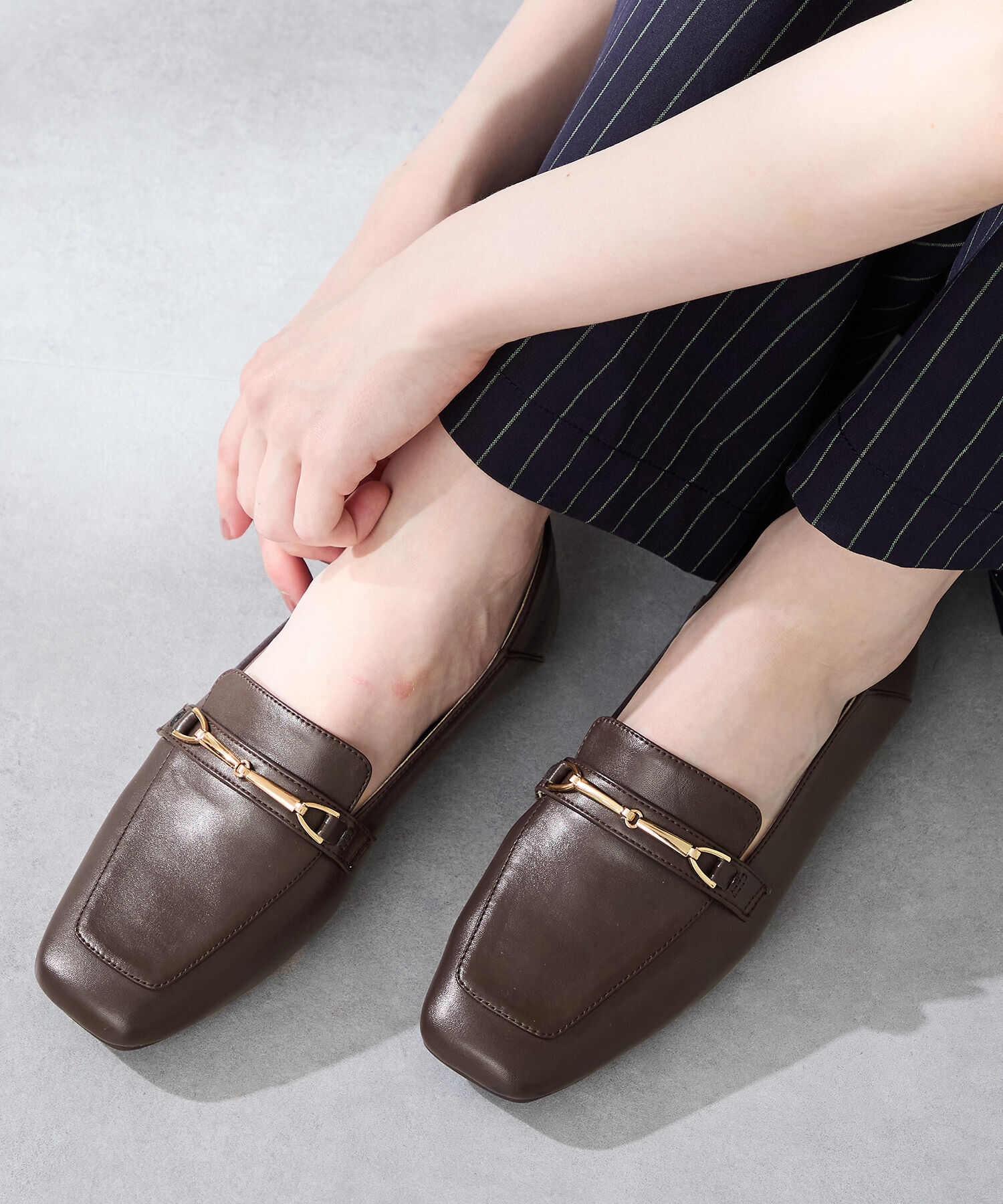 WA Oriental TRaffic「スクエアトゥモチーフバブーシュローファー/52308」|パンプス|BROWN