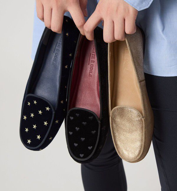 ODETTE E ODILE「ラウンドモカ フラット15&uarr;」|モカシン|