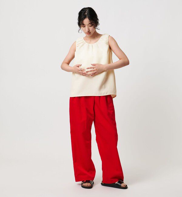 UNITED ARROWS「COMFY ギャザーノースリーブブラウス -吸水速乾 UVカット ウォッシャブル-」|シャツ・ブラウス|