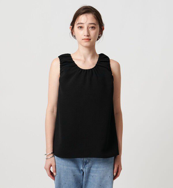 UNITED ARROWS「COMFY ギャザーノースリーブブラウス -吸水速乾 UVカット ウォッシャブル-」|シャツ・ブラウス|