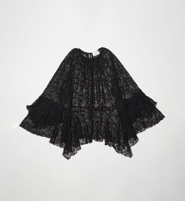 UNITED ARROWS「レース イレギュラー フリル ブラウス」|シャツ・ブラウス|
